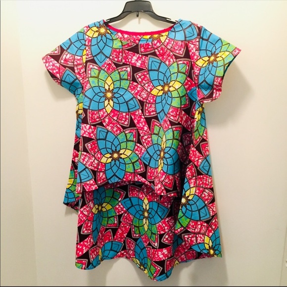 high low ankara tops